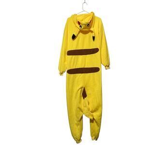Pikachu Pokemon Pajamas Halloween Costume Bodysuit Jumpsuit Cosplay Adult XL